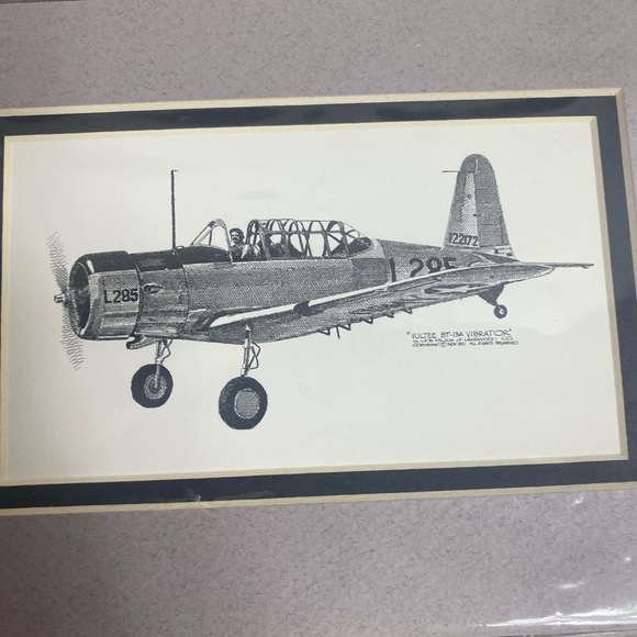 Joe Milich Vintage Airplane Art lot of 6 Aviation Matted 8x6 Nursery Wall Office - Picture 2 of 11